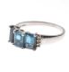 STERLING SILVER LONDON BLUE AND WHITE TOPAZ DRESS RING at Ross's Online Art Auctions