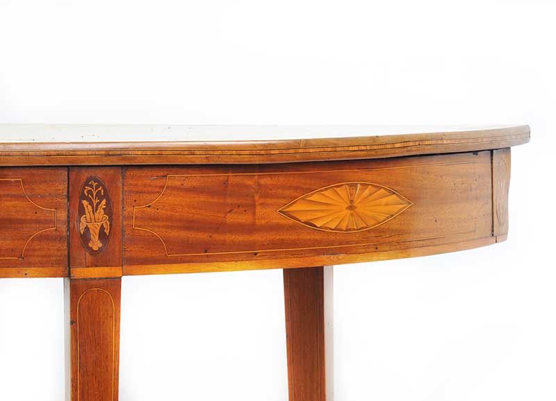 19TH CENTURY DEMI LUNE TABLE at Ross's Online Art Auctions