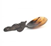 HORN SERVING SPOON at Ross's Online Art Auctions