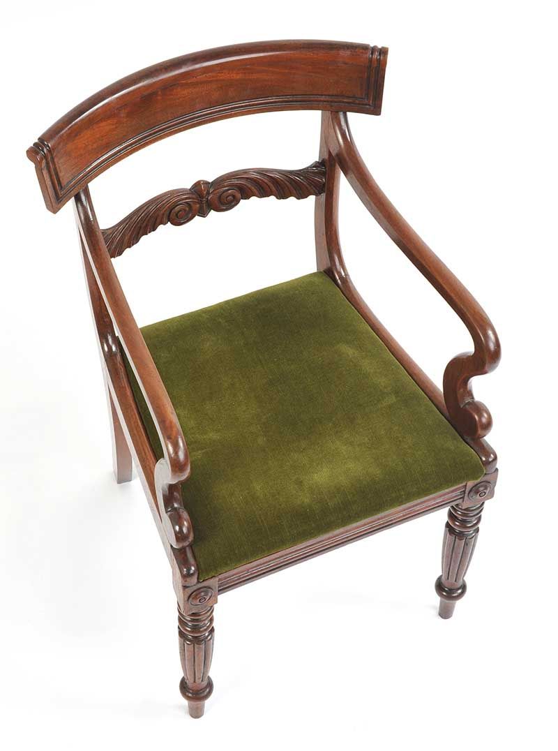 REGENCY MAHOGANY CARVER CHAIR at Ross's Online Art Auctions