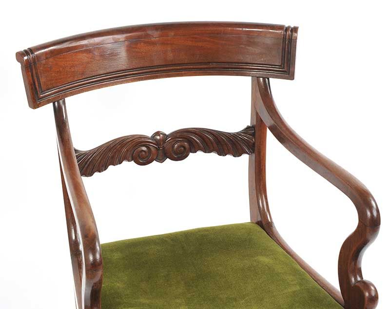 REGENCY MAHOGANY CARVER CHAIR at Ross's Online Art Auctions