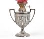 SILVER PLATED OIL LAMP at Ross's Online Art Auctions