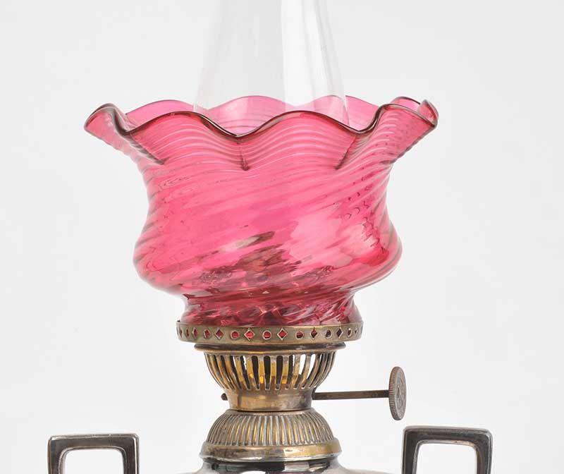 SILVER PLATED OIL LAMP at Ross's Online Art Auctions