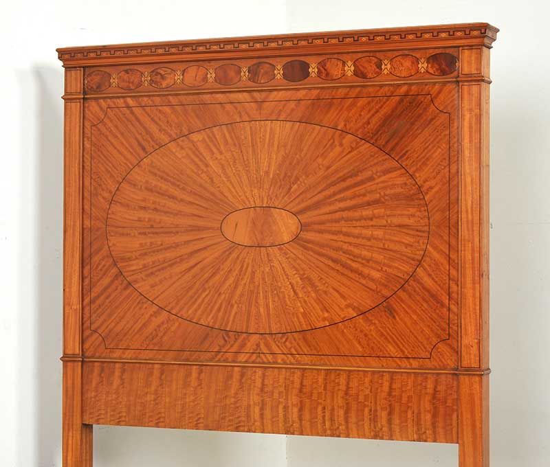 INLAID SATINWOOD SINGLE BED at Ross's Online Art Auctions