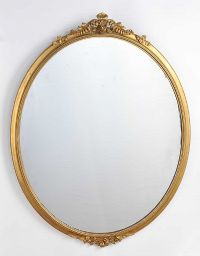 ANTIQUE OVAL MIRROR at Ross's Online Art Auctions