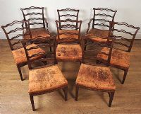 SET OF EIGHT MAHOGANY DINING ROOM CHAIRS at Ross's Online Art Auctions