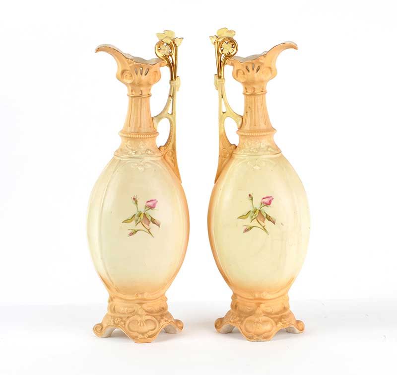 PAIR OF VICTORIAN EWERS at Ross's Online Art Auctions