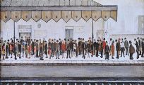 PENDLEBURY RAILWAY PLATFORM by Laurence Stephen Lowry RA at Ross's Online Art Auctions