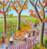 A WALK THROUGH THE PARK by John Ormsby at Ross's Online Art Auctions