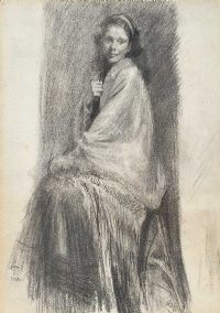 PORTRAIT OF A YOUNG GIRL by Sir William Orpen RA RI RHA at Ross's Online Art Auctions