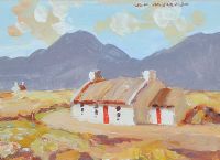 THATCHED COTTAGE, IRELAND by Samuel McLarnon UWS at Ross's Online Art Auctions