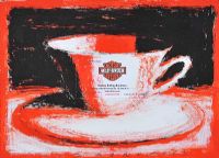 HARLEY DAVIDSON TEA CUP & SAUCER by Neil Shawcross RHA RUA at Ross's Online Art Auctions