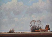 OAST HOUSE FARM by Wilfred Haughton RUA at Ross's Online Art Auctions