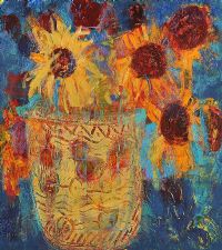 SUNFLOWERS by Christine Bowen at Ross's Online Art Auctions