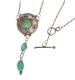 ARTS AND CRAFTS SILVER PENDANT NECKLACE SET WITH JADE at Ross's Online Art Auctions