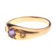 VICTORIAN 9CT GOLD AMETHYST AND DIAMOND RING at Ross's Online Art Auctions