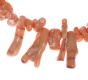 NATURAL CORAL BEADED NECKLACE WITH SILVER-TONE METAL CLASP at Ross's Online Art Auctions