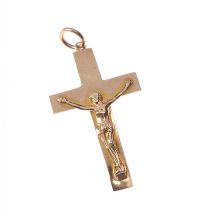 9CT GOLD HOLLOW CRUCIFIX at Ross's Online Art Auctions