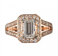 18CT ROSE GOLD DIAMOND CLUSTER RING at Ross's Online Art Auctions