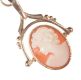 9CT ROSE GOLD SWIVEL FOB PENDANT SET WITH CAMEO AND CARNELIAN at Ross's Online Art Auctions