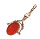9CT ROSE GOLD SWIVEL FOB PENDANT SET WITH CAMEO AND CARNELIAN at Ross's Online Art Auctions