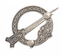 ENGRAVED SILVER-TONE METAL TARA BROOCH at Ross's Online Art Auctions