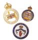 GOLD-TONE METAL AND ENAMEL UNIONIST LAPEL PINS AND A CHARM (FIVE IN NUMBER) at Ross's Online Art Auctions