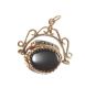 9CT GOLD SWIVEL FOB SET WITH ONYX, CARNELIAN AND BLOODSTONE at Ross's Online Art Auctions