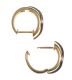 HEAVY PAIR OF TWO-TONE 18CT GOLD DIAMOND-SET HUGGIE-STYLE EARRINGS at Ross's Online Art Auctions