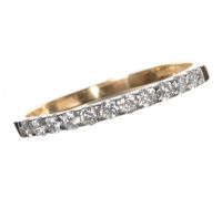 18CT GOLD AND DIAMOND HALF ETERNITY RING at Ross's Online Art Auctions