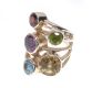 STERLING SILVER MULTI-COLOUR GEMSTONE DRESS RING at Ross's Online Art Auctions