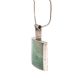 STERLING SILVER PENDANT SET WITH A MARBLED MINT-GREEN STONE ON A STERLING SILVER SNAKE LINK CHAIN at Ross's Online Art Auctions