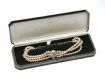 1980'S TRIPLE STRAND OF FAUX PEARLS WITH CRYSTAL AND GOLD-TONE METAL DETAILING FROM HARRODS OF LONDON at Ross's Online Art Auctions