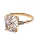 10CT GOLD RUTILATED QUARTZ AND DIAMOND RING BY DESIGNER GLEN LEHRER at Ross's Online Art Auctions