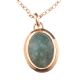 9CT ROSE GOLD PENDANT SET WITH GREEN MOSS AGATE ON A 9CT ROSE GOLD FANCY LINK CHAIN at Ross's Online Art Auctions