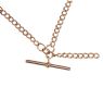 9CT ROSE GOLD CURB LINK CHAIN WITH T-BAR at Ross's Online Art Auctions