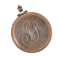 9CT ROSE GOLD MOUNTED CIRCULAR PENDANT WITH WOVEN HAIR at Ross's Online Art Auctions