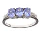 10CT WHITE GOLD TANZANITE AND CUBIC ZIRCONIA RING at Ross's Online Art Auctions