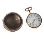 ANTIQUE TORTOISESHELL AND GOLD-TONE METAL VERGE FUSEE GENT'S FOB WATCH at Ross's Online Art Auctions