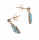 9CT GOLD DROP EARRINGS SET WITH TURQUOISE at Ross's Online Art Auctions