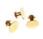 SET OF THREE GOLD-TONE METAL STUDS at Ross's Online Art Auctions