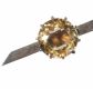 STERLING SILVER BAR BROOCH SET WITH A CITRINE at Ross's Online Art Auctions