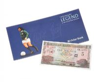 ULSTER BANK 'GEORGE BEST' FIVE POUND BANK NOTE at Ross's Online Art Auctions