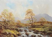 RIVER BY THE TREES by Gerard Marjoram at Ross's Online Art Auctions