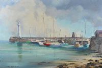 THE LIGHTHOUSE, DONAGHADEE by Clare Cryan at Ross's Online Art Auctions