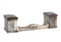 VICTORIAN BRASS & LEATHER CLUB FENDER at Ross's Online Art Auctions