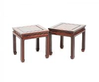PAIR OF CHERRYWOOD LAMP TABLES at Ross's Online Art Auctions