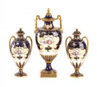 SET OF THREE ROYAL CROWN DERBY EWERS at Ross's Online Art Auctions