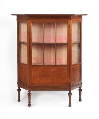 EDWARDIAN INLAID DISPLAY CABINET at Ross's Online Art Auctions
