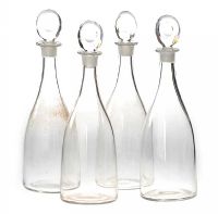 SET OF FOUR IRISH GLASS DECANTERS at Ross's Online Art Auctions